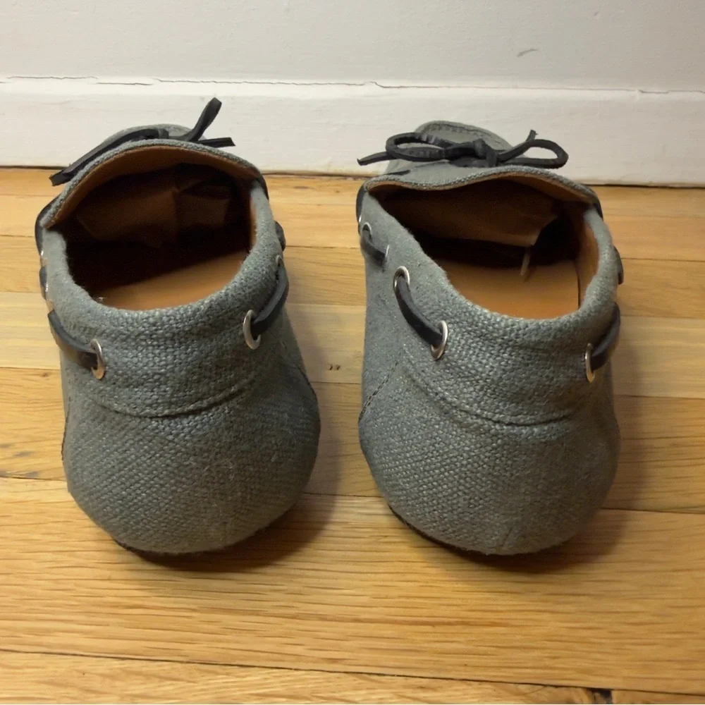 Alton Lane Gray Canvas Slip-On Driving Loafers Size 42